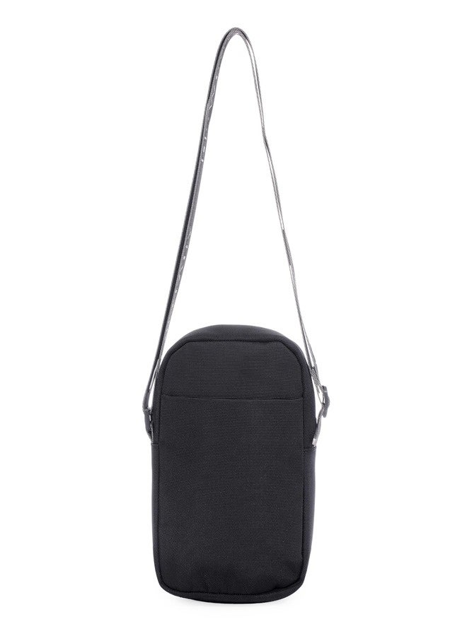 Swiss Military Black & Gold Collection Trail Stylish Travel Sling Bag with Multi Compartments & Compact Crossbody, 4L Capacity, 1680D Polyester, Adjustable Shoulder Strap, Keychain Holder (4L) Black - Image 2